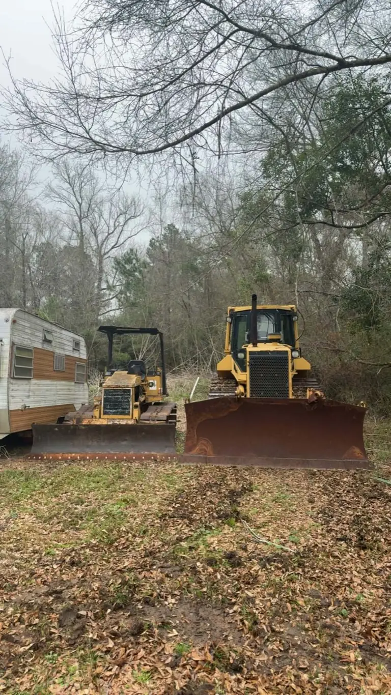 Two dozers working a wooded tract in Southeast Texas